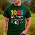 100 Days Of Living That 2nd Grade Life Boy Girl Teacher Men's Casual T-Shirt Forest 100 Days Of Living That 2nd Grade Life Boy Girl Teacher Men's Casual T-Shirt Forest