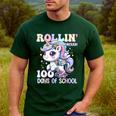 100 Days Of School Girls Teacher 100th Day Unicorn Outfit Men's Casual T-Shirt Forest 100 Days Of School Girls Teacher 100th Day Unicorn Outfit Men's Casual T-Shirt Forest