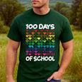 100 Days Of School Heart Love Teacher Or Student 100th Day Men's Casual T-Shirt Forest
