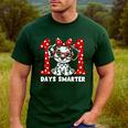 100 Days Smarter 101st Day School Dalmatian Dog Teacher Kids Men's Casual T-Shirt Forest 100 Days Smarter 101st Day School Dalmatian Dog Teacher Kids Men's Casual T-Shirt Forest