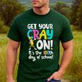 100th Day Of School Get Your Cray On Teacher Men's Casual T-Shirt Forest 100th Day Of School Get Your Cray On Teacher Men's Casual T-Shirt Forest