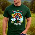 100th Day Of School Rainbow Happy 100 Days Smarter Teacher Men's Casual T-Shirt Forest