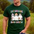 1st Grade Boo Crew Groovy Halloween Floral Ghost Kid Teacher Men's Casual T-Shirt Forest 1st Grade Boo Crew Groovy Halloween Floral Ghost Kid Teacher Men's Casual T-Shirt Forest