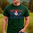 2nd Grade Batter Up Back To School Baseball Teacher Kids Men's Casual T-Shirt Forest 2nd Grade Batter Up Back To School Baseball Teacher Kids Men's Casual T-Shirt Forest