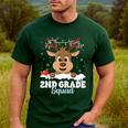 2nd Grade Teacher Christmas Second Grade Squad Reindeer Xmas For Men Women Kids Men's Casual T-Shirt Forest
