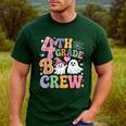 4th Grade Boo Crew Fourth Grade Teacher Kids Happy Halloween Men's Casual T-Shirt Forest