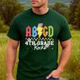4th Grade Rocks ABCD Back To School Rock Teachers Men's Casual T-Shirt Forest 4th Grade Rocks ABCD Back To School Rock Teachers Men's Casual T-Shirt Forest