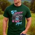 5th Grade Is My Jam Vintage 80s Boombox Teacher Student Men's Casual T-Shirt Forest 5th Grade Is My Jam Vintage 80s Boombox Teacher Student Men's Casual T-Shirt Forest