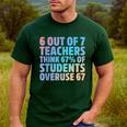 6 Out Of 7 Teachers Think 67 Of Students Overuse 67 Quote Men's Casual T-Shirt Forest 6 Out Of 7 Teachers Think 67 Of Students Overuse 67 Quote Men's Casual T-Shirt Forest