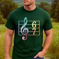 67 Music Meme Slang Six Seven Music Teacher Musician Men's Casual T-Shirt Forest