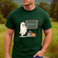 67 Teacher Halloween Ghost Six Seven Meme Math Joke Men's Casual T-Shirt Forest 67 Teacher Halloween Ghost Six Seven Meme Math Joke Men's Casual T-Shirt Forest