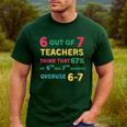 67 Teacher Middle School Teacher 6 7 Overuse 67 Men's Casual T-Shirt Forest