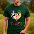 Abstract Cat Art Picatsso Shirt For Art Teachers Men's Casual T-Shirt Forest Abstract Cat Art Picatsso Shirt For Art Teachers Men's Casual T-Shirt Forest