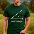 Acute Angle Cute Math Teacher Men's Casual T-Shirt Forest