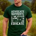 Advocate Support Accept Educate Special Education Teacher Men's Casual T-Shirt Forest