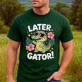 Alligator Later Gator Teacher Summer Last Day Fun Men's Casual T-Shirt Forest