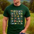 Alphabet Animals Back To School Pre-K Kindergarten Teacher Men's Casual T-Shirt Forest Alphabet Animals Back To School Pre-K Kindergarten Teacher Men's Casual T-Shirt Forest