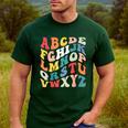 Alphabet Hi Back To School ABC Pre K Kindergarten Teacher Men's Casual T-Shirt Forest Alphabet Hi Back To School ABC Pre K Kindergarten Teacher Men's Casual T-Shirt Forest
