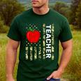 American Flag Camouflage Teacher Patriotic 4th Of July Men's Casual T-Shirt Forest American Flag Camouflage Teacher Patriotic 4th Of July Men's Casual T-Shirt Forest