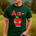 A Is For Apple Pre-K Kindergarten Teacher Student Men's Casual T-Shirt Forest A Is For Apple Pre-K Kindergarten Teacher Student Men's Casual T-Shirt Forest