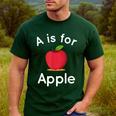 A Is For Apple Toddler Kindergarten Preschool Teacher Men's Casual T-Shirt Forest A Is For Apple Toddler Kindergarten Preschool Teacher Men's Casual T-Shirt Forest
