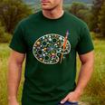 Art Teacher Pumpkin Scary Halloween Costume Men Women Men's Casual T-Shirt Forest