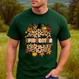 Autumn Fall SPED ED Teacher Thankful Grateful Pumpkin Retro Men's Casual T-Shirt Forest Autumn Fall SPED ED Teacher Thankful Grateful Pumpkin Retro Men's Casual T-Shirt Forest