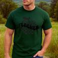 Back To School Checkered Apple Teacher Checkerboard Teacher For Men Women Girls Kids Men's Casual T-Shirt Forest