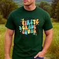 Back To School Groovy Teacher 1st First Grade Crew Squad Men's Casual T-Shirt Forest Back To School Groovy Teacher 1st First Grade Crew Squad Men's Casual T-Shirt Forest