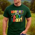 Back To School Hooray It's Art Day Art Teacher Artist Men's Casual T-Shirt Forest Back To School Hooray It's Art Day Art Teacher Artist Men's Casual T-Shirt Forest