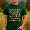 Back To School Kindergarten Teacher ABCs Animals Alphabet Men's Casual T-Shirt Forest