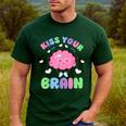 Back To School Kiss Your Brain Cute Teacher Appreciation Men's Casual T-Shirt Forest Back To School Kiss Your Brain Cute Teacher Appreciation Men's Casual T-Shirt Forest