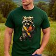 Back To School Raccoon Teachers Student Kids Men's Casual T-Shirt Forest