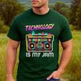 Back To School Retro Technology Is My Jam 80's Teacher Men's Casual T-Shirt Forest Back To School Retro Technology Is My Jam 80's Teacher Men's Casual T-Shirt Forest