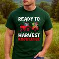 Back To School Teacher Farming Tractor Farmer Kids 100th Day Men's Casual T-Shirt Forest
