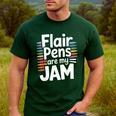 Back To School Teacher Flair Pens Are My Jam Men's Casual T-Shirt Forest