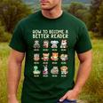 How To Become A Better Reader Animals Reading Teacher Men's Casual T-Shirt Forest How To Become A Better Reader Animals Reading Teacher Men's Casual T-Shirt Forest