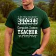 Best Computer Science Teacher Shirt Succeed Teaching Men's Casual T-Shirt Forest