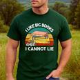 I Like Big Book Cant Lie Nerd School Librarian Teacher For Men Women Kids Men's Casual T-Shirt Forest
