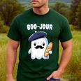 Boo Jour Ghost French Teacher Vintage Teacherlife Groovy Men's Casual T-Shirt Forest