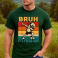 Bruh It's Field Day Teacher Happy Field Day Dabbing Boy Men's Casual T-Shirt Forest Bruh It's Field Day Teacher Happy Field Day Dabbing Boy Men's Casual T-Shirt Forest