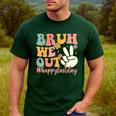 Bruh We Out Teacher Retro Last Day Of School Boys Girls Kids Men's Casual T-Shirt Forest
