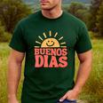 Buenos Dias Spanish Teacher Appreciation Back To School Men's Casual T-Shirt Forest