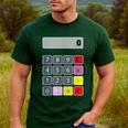 Calculator Math Teacher Halloween Costumes Women Men Adults Men's Casual T-Shirt Forest