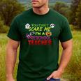 You Can't Scare Me I'm A Preschool Teacher Halloween Men's Casual T-Shirt Forest