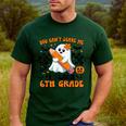 You Can't Scare Me I Teach 6th Grade Retro Teacher Halloween Men's Casual T-Shirt Forest