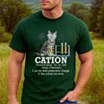 Cation Chemistry Humor Science Teacher Cat Pun Men's Casual T-Shirt Forest