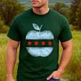 Chicago Flag Teacher School Cute Men's Casual T-Shirt Forest