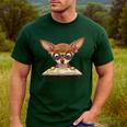 Chihuahua 100 Days Of School Rainbow Glasses Teacher Men's Casual T-Shirt Forest Chihuahua 100 Days Of School Rainbow Glasses Teacher Men's Casual T-Shirt Forest