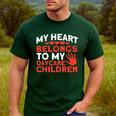 Childcare My Heart Belongs To Children Daycare Teacher Men Women Men's Casual T-Shirt Forest